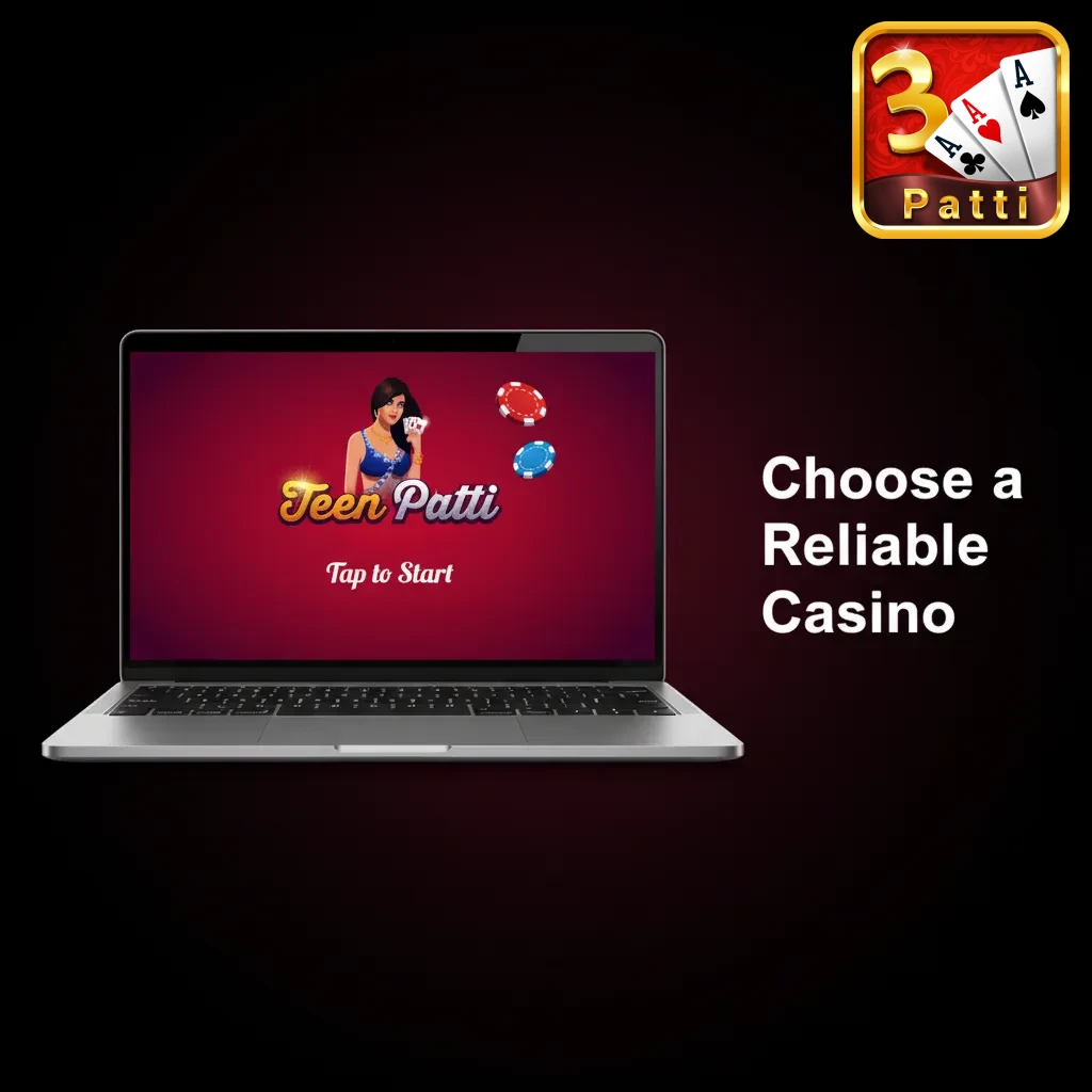 Checklist graphic showing criteria for a reliable Indian online Teen Patti casino: licence, INR, UPI/Paytm, fast cashouts
