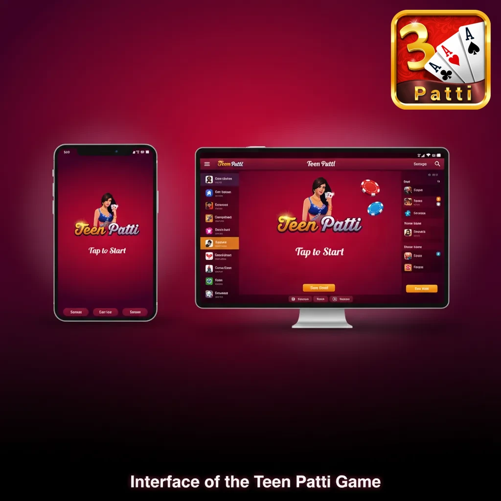 Evoplay Teen Patti mobile interface showing table, betting spots, chip selector, deal button, and balance at the top