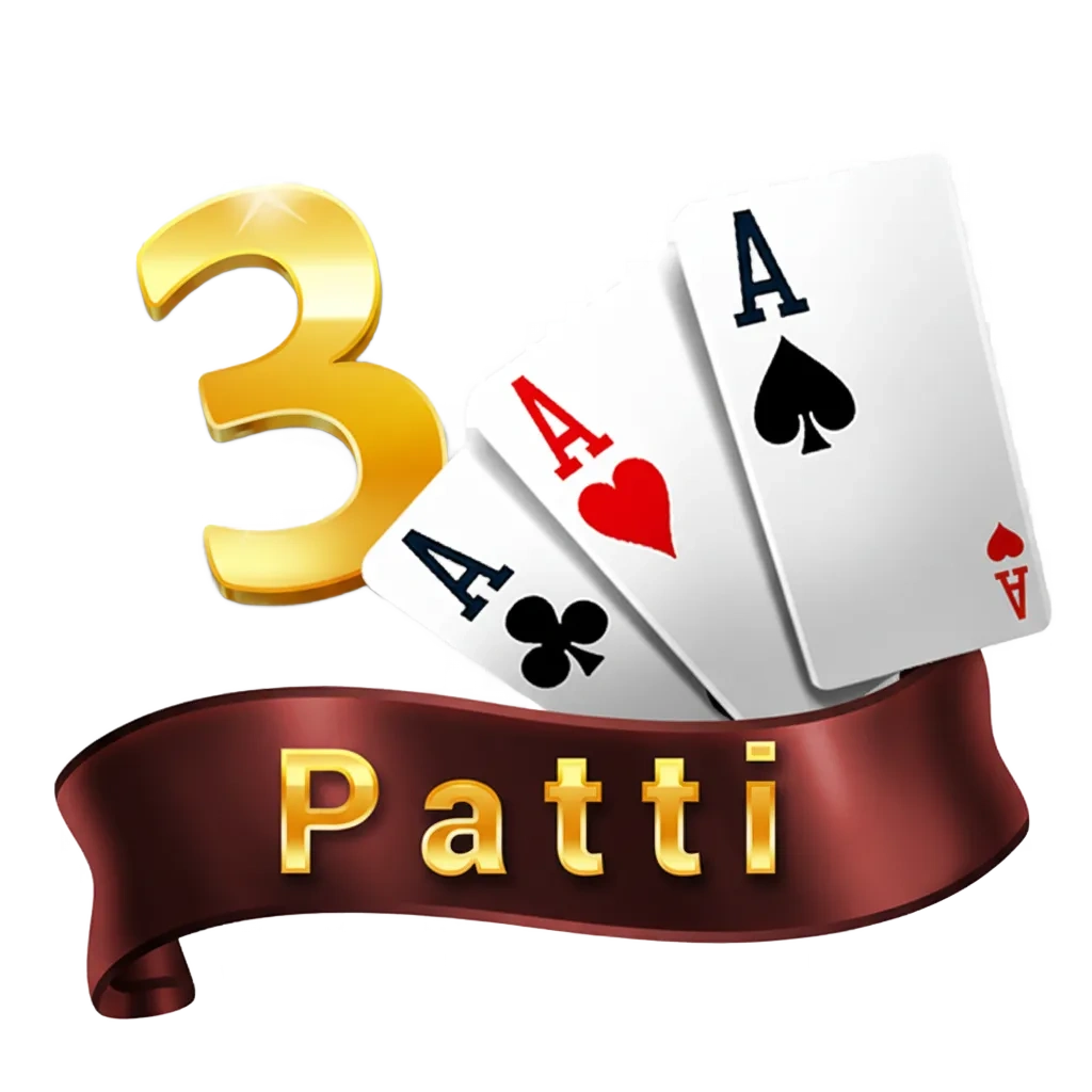 Teen Patti game screen on a casino table, three cards and betting chips, evoking a festive Indian Diwali-style setting