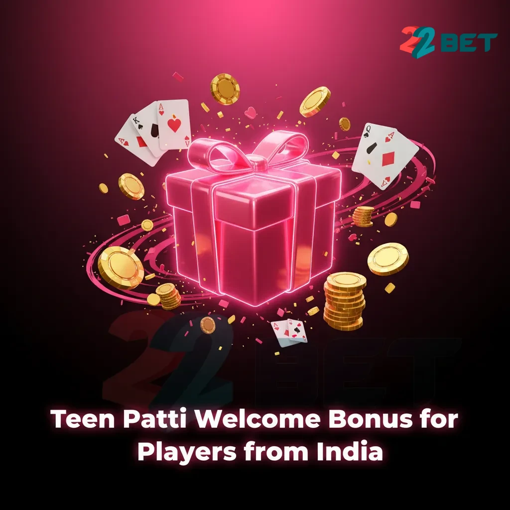 Indian player at online Teen Patti table with banner: “100% welcome bonus up to ₹10,000” and steps to claim the offer