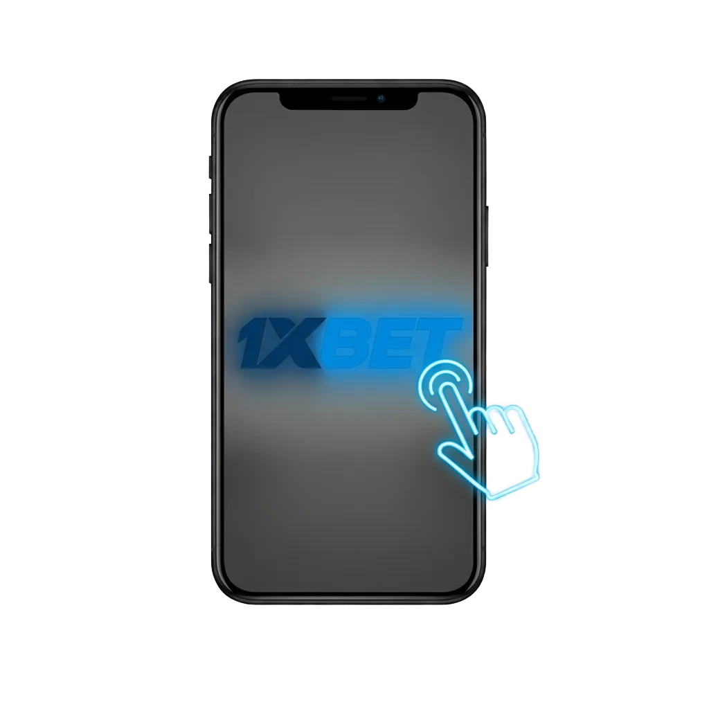 Smartphone screen showing 1xbet Teen Patti app in India with casino table, chips and Android/iOS download icons