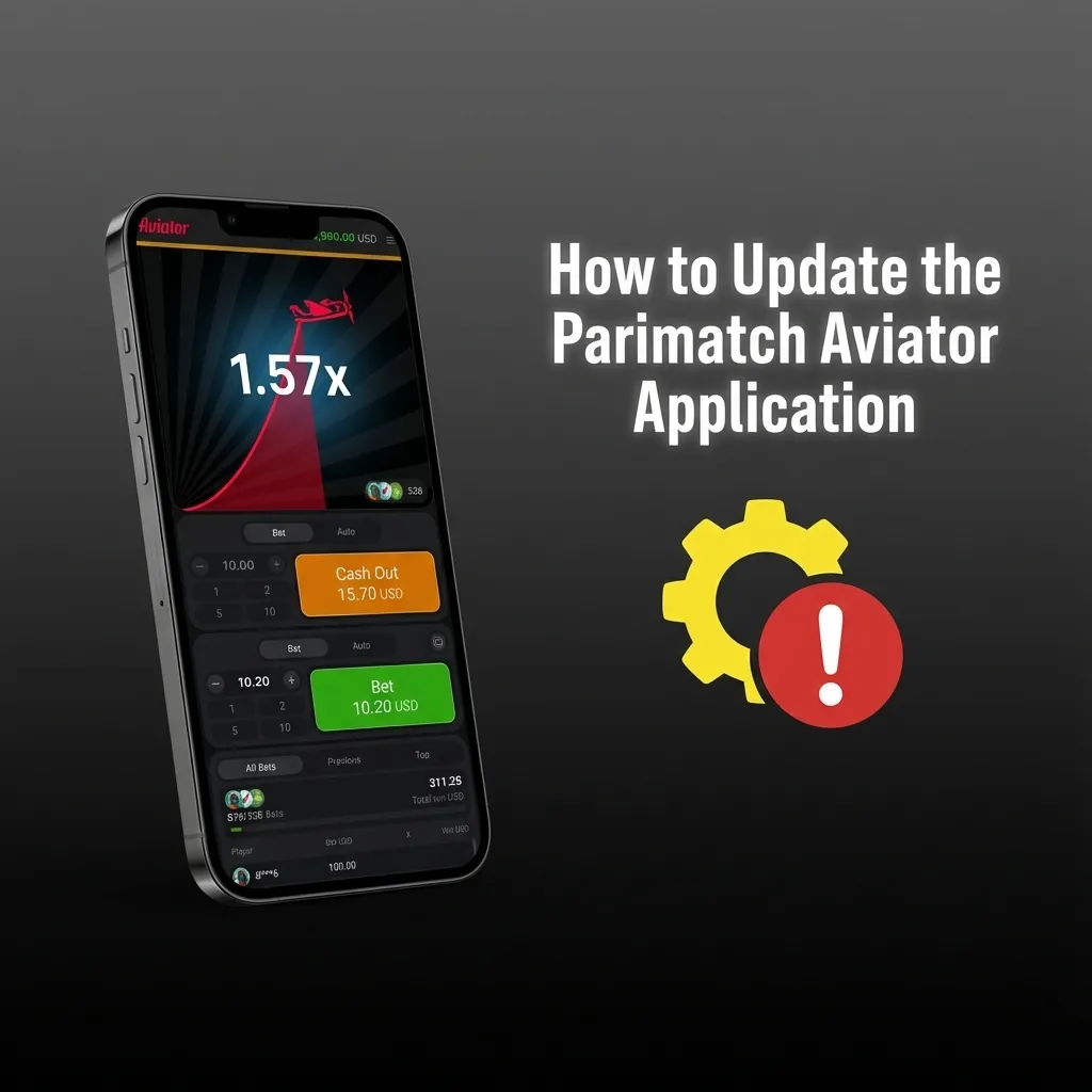 User updating the Parimatch Aviator Android app via on-screen prompt for smoother, safer online casino gameplay