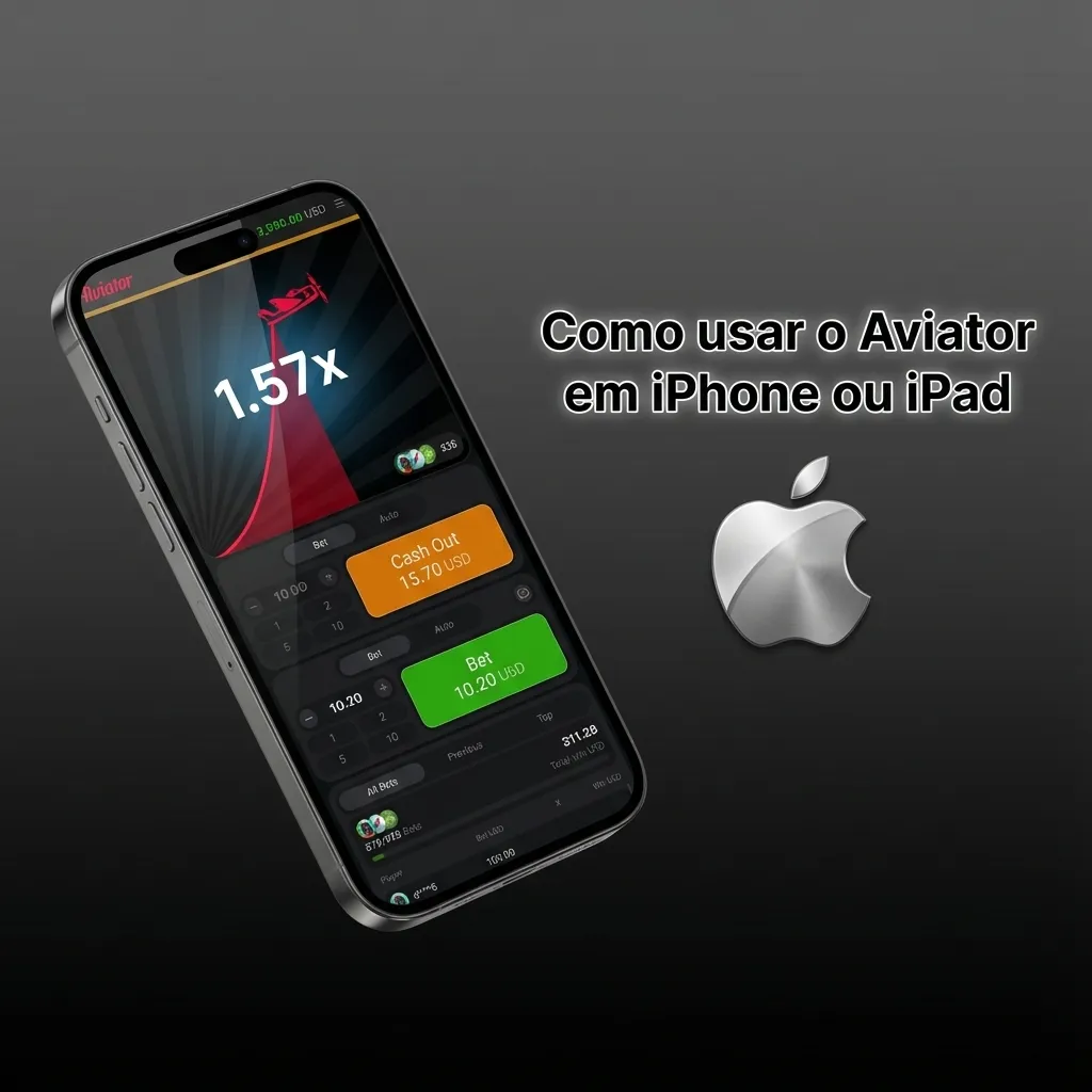 Tela de iPhone mostrando Safari com opções para adicionar o web app Aviator à tela inicial como atalho tipo aplicativo