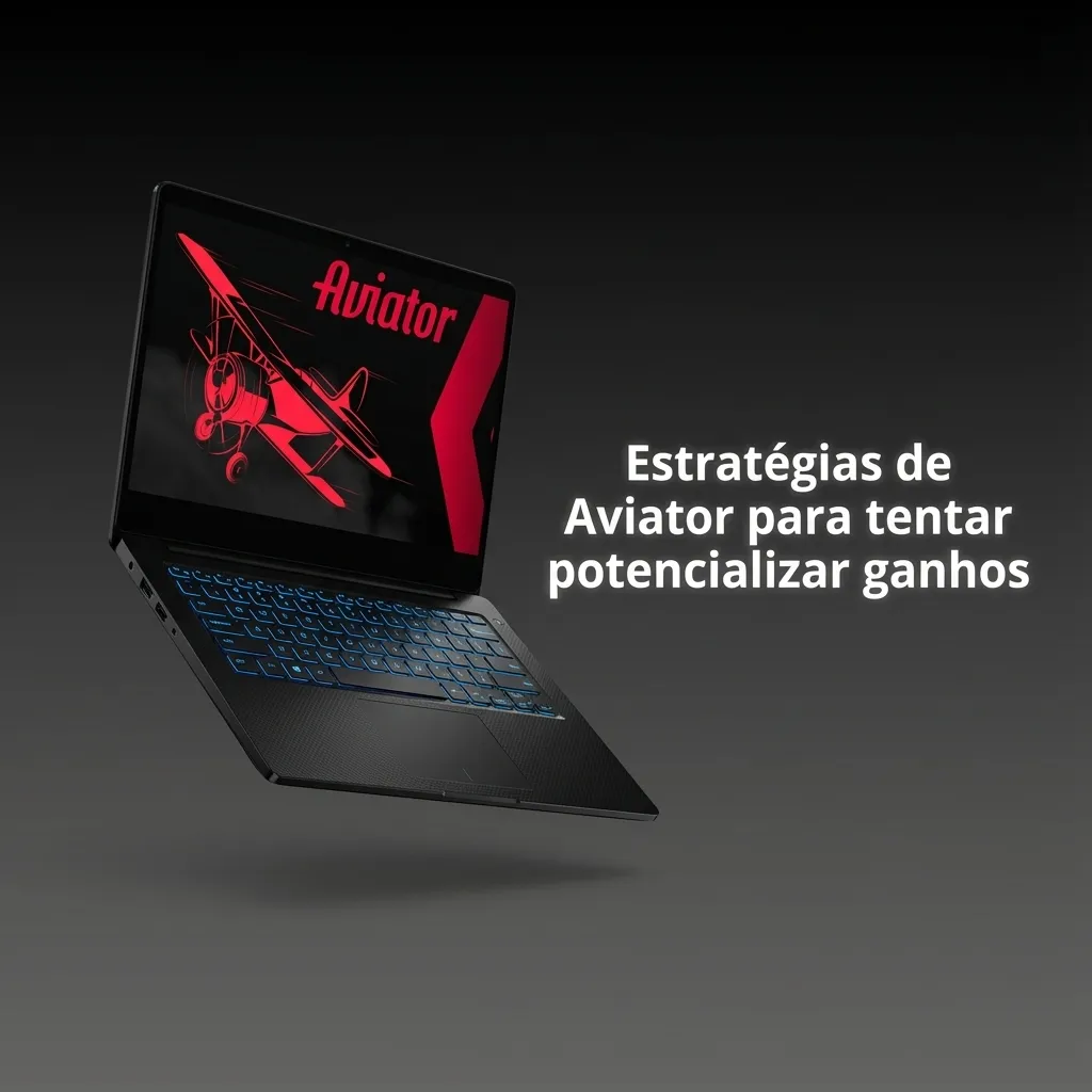 Ilustração de jogador analisando gráfico de voo do Aviator com ícones de dinheiro e setas de estratégia ao fundo