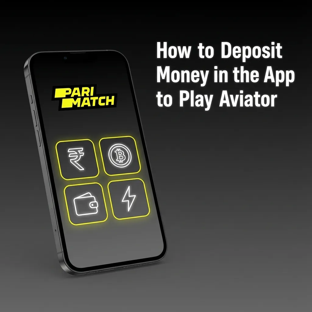 Smartphone screen showing Parimatch Aviator app deposit steps with UPI and wallet payment options before playing the game