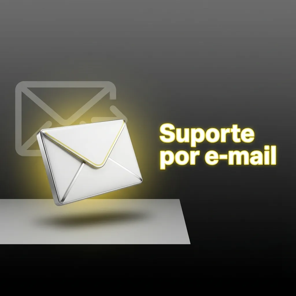 Ilustração de suporte por e-mail com ícones de mensagem, documentos anexados e registro de atendimento organizado