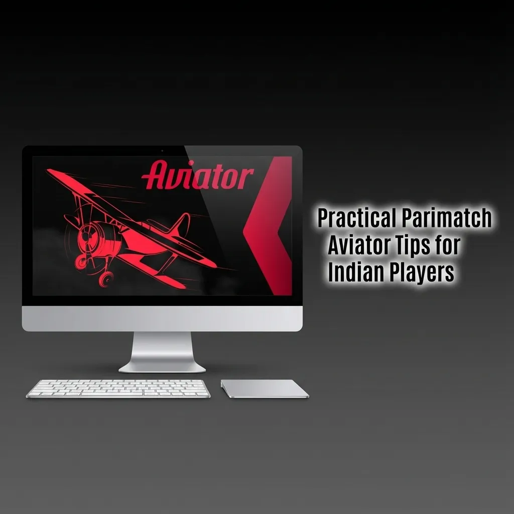 Graphic titled “Practical Parimatch Aviator Tips for Indian Players” showing game interface, stats panel and risk control icons