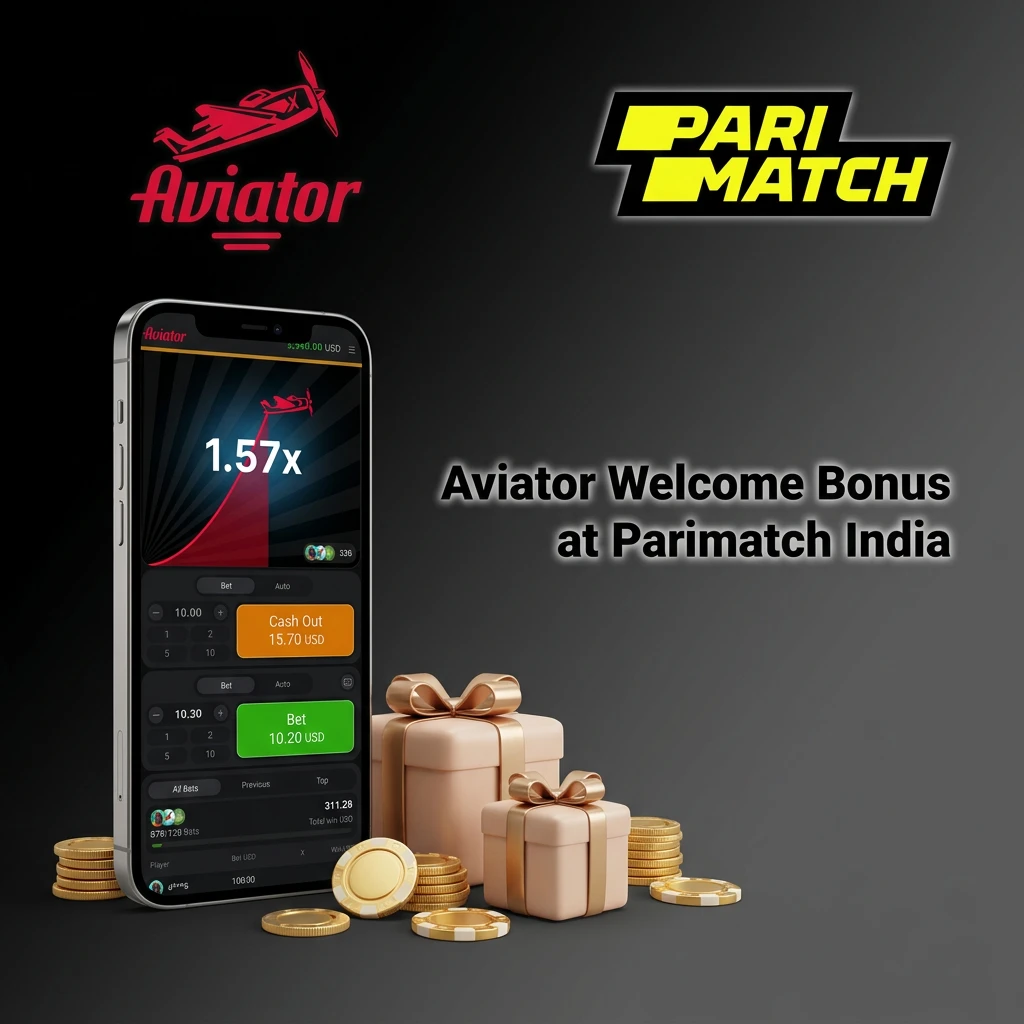 Parimatch India Aviator welcome bonus offer showing 150% match up to INR 30,000 for new players