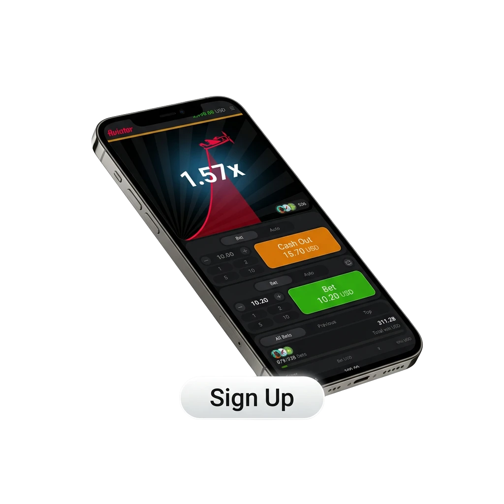 Cadastro na Parimatch para jogar Aviator com bônus de boas-vindas de 100% até R$1.320 e 100 giros grátis.